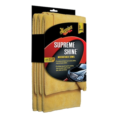 Meguiars Use To Remove Waxes And Spray Detailers, 16" x 24" Size, Microfiber, Set Of 3 X2020